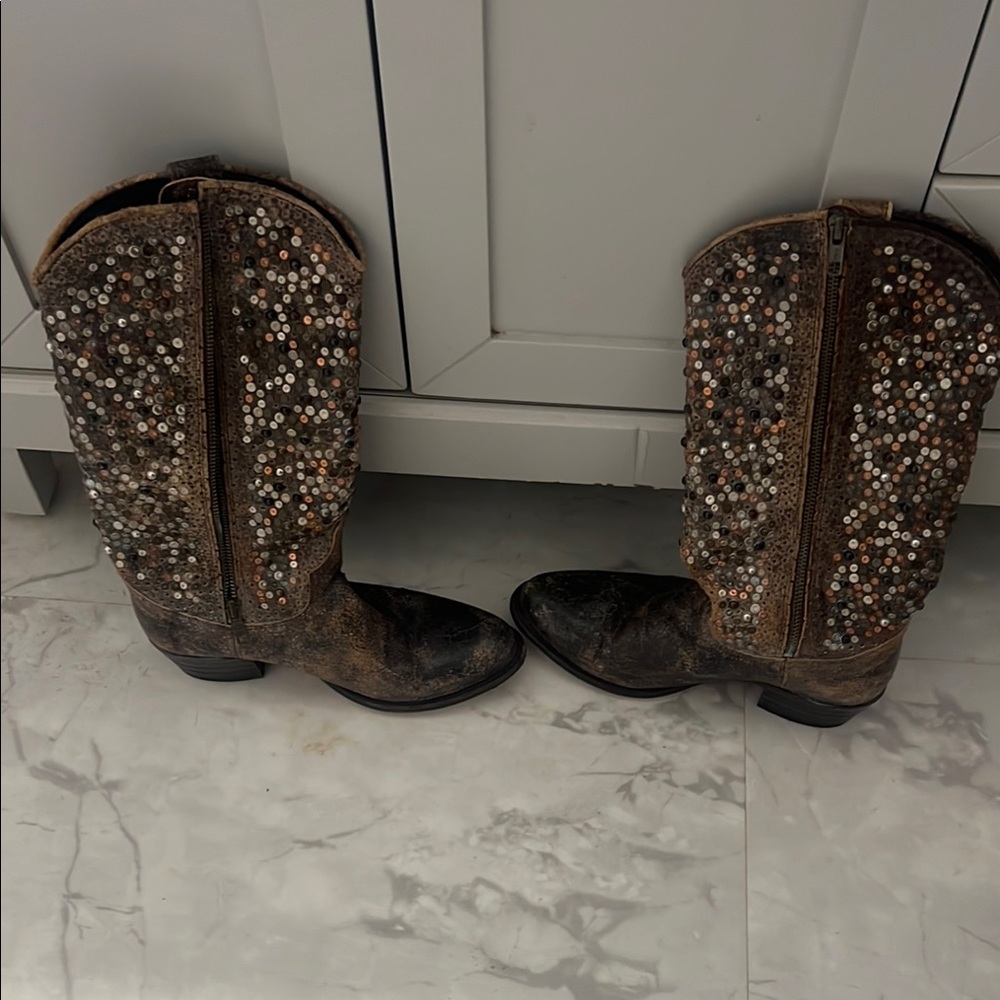 Frye Studded Leather Boots